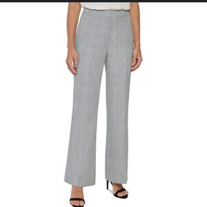 NWT DKNY Cah Gray Plaid Wide Leg Trouser Pants